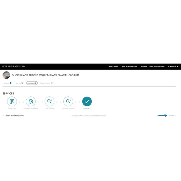 AUTHENTIC RARE VINTAGE GUCCI LONG BLACK WALLET WITH ENAMEL CLASP $895 - Picture 8 of 9